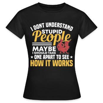 Drache Drachen Design Fabelwesen Phantasie - Frauen T-Shirt - Schwarz - Vorne - AI Model Female 172 dark (172cm)