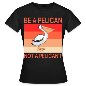 Pelican Pelicans Oiseaux Oiseaux Oiseaux - T-shirt Femme - noir - Devant - AI Model Female 172 dark (172cm)