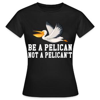 Pelican Pelicans Oiseaux Oiseaux Oiseaux - T-shirt Femme - noir - Devant - AI Model Female 172 dark (172cm)