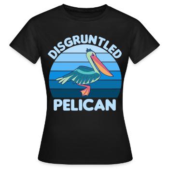 Pelican Pelicans Oiseaux Oiseaux Oiseaux - T-shirt Femme - noir - Devant - AI Model Female 172 dark (172cm)