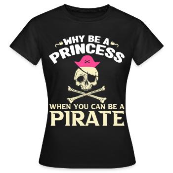 Corsaire de partie de crâne de pirate enfants - T-shirt Femme - noir - Devant - AI Model Female 172 dark (172cm)