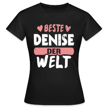 Beste Denise der Welt - Frauen T-Shirt - Schwarz - Vorne - AI Model Female 172 dark (172cm)