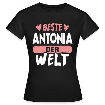 Beste Antonia der Welt - Frauen T-Shirt - Schwarz - Vorne - AI Model Female 172 dark (172cm)
