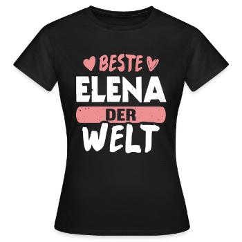 Beste Elena der Welt - Frauen T-Shirt - Schwarz - Vorne - AI Model Female 172 dark (172cm)