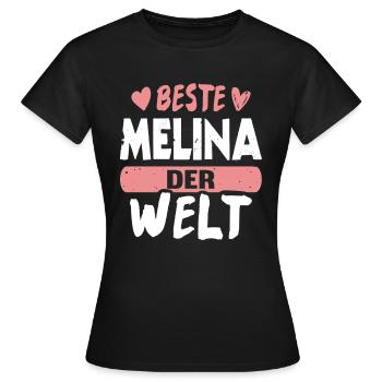 Beste Melina der Welt - Frauen T-Shirt - Schwarz - Vorne - AI Model Female 172 dark (172cm)