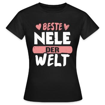 Beste Nele der Welt - Frauen T-Shirt - Schwarz - Vorne - AI Model Female 172 dark (172cm)