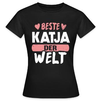 Beste Katja der Welt - Frauen T-Shirt - Schwarz - Vorne - AI Model Female 172 dark (172cm)