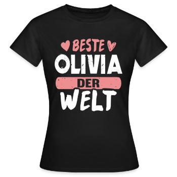 Beste Olivia der Welt - Frauen T-Shirt - Schwarz - Vorne - AI Model Female 172 dark (172cm)