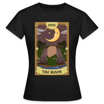 Anime Tarot Card der Mond okkulte Hexe - Frauen T-Shirt - Schwarz - Vorne - AI Model Female 172 dark (172cm)