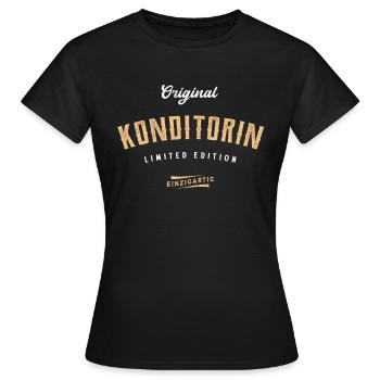 Konditorin Limited Edition Konditorei - Frauen T-Shirt - Schwarz - Vorne - AI Model Female 172 dark (172cm)