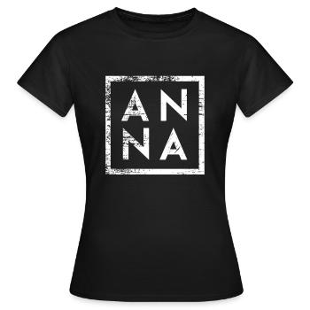 Anna Minimalism - Women's T-Shirt - black - Front - AI Model Female 172 dark (172cm)