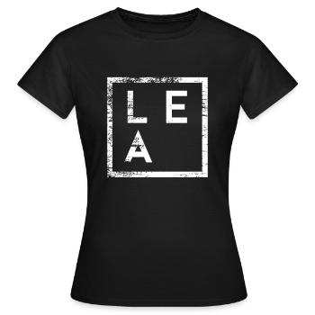 Lea Minimalismus - Frauen T-Shirt - Schwarz - Vorne - AI Model Female 172 dark (172cm)