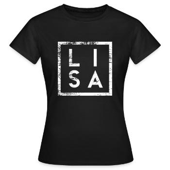 Lisa Minimalisme - T-shirt Femme - noir - Devant - AI Model Female 172 dark (172cm)