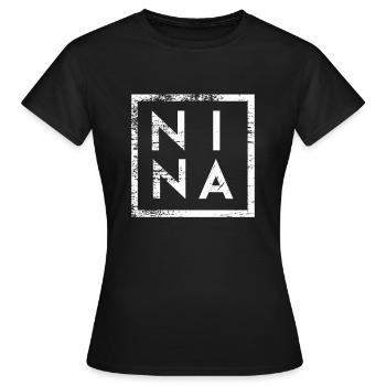 Nina Minimalismus - Frauen T-Shirt - Schwarz - Vorne - AI Model Female 172 dark (172cm)