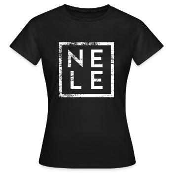 Nele Minimalismus - Frauen T-Shirt - Schwarz - Vorne - AI Model Female 172 dark (172cm)
