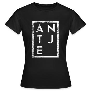 Antje Minimalismus - Frauen T-Shirt - Schwarz - Vorne - AI Model Female 172 dark (172cm)