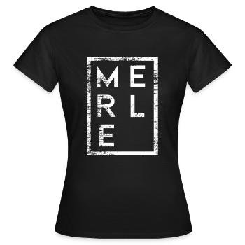 Merle Minimalisme - T-shirt Femme - noir - Devant - AI Model Female 172 dark (172cm)