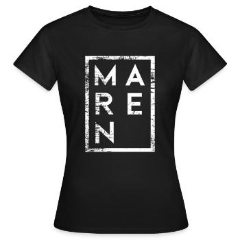 Maren Minimalismus - Frauen T-Shirt - Schwarz - Vorne - AI Model Female 172 dark (172cm)
