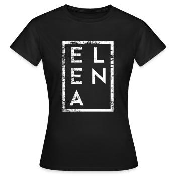 Elena Minimalism - Women's T-Shirt - black - Front - AI Model Female 172 dark (172cm)