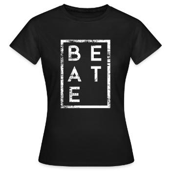 Beate Minimalisme - T-shirt Femme - noir - Devant - AI Model Female 172 dark (172cm)