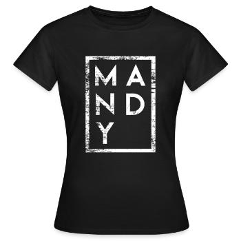Mandy Minimalismus - Frauen T-Shirt - Schwarz - Vorne - AI Model Female 172 dark (172cm)