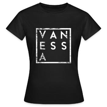Vanessa Minimalism - Women's T-Shirt - black - Front - AI Model Female 172 dark (172cm)