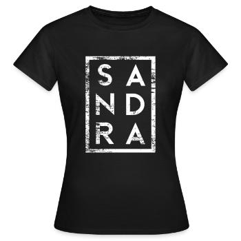 Sandra Minimalisme - T-shirt Femme - noir - Devant - AI Model Female 172 dark (172cm)