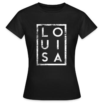 Louisa Minimalisme - T-shirt Femme - noir - Devant - AI Model Female 172 dark (172cm)