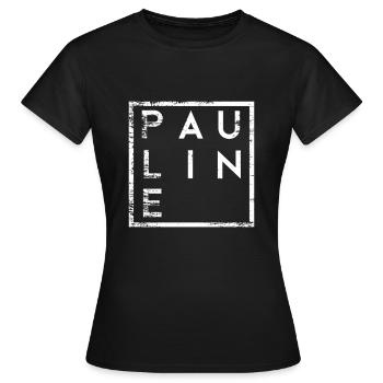 Pauline Minimalisme - T-shirt Femme - noir - Devant - AI Model Female 172 dark (172cm)
