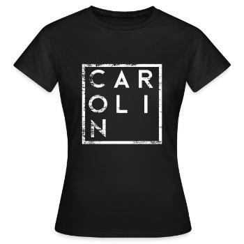 Carolin Minimalismus - Frauen T-Shirt - Schwarz - Vorne - AI Model Female 172 dark (172cm)