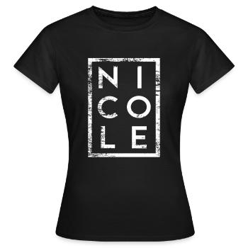 Nicole Minimalismus - Frauen T-Shirt - Schwarz - Vorne - AI Model Female 172 dark (172cm)