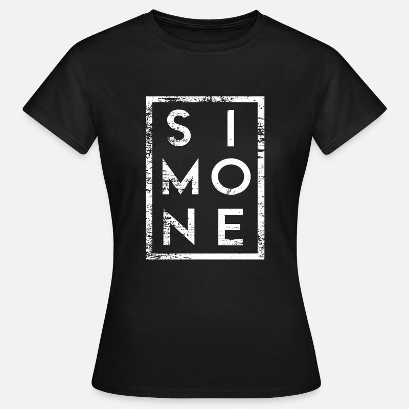 Simone Minimalismus - Frauen T-Shirt - Schwarz