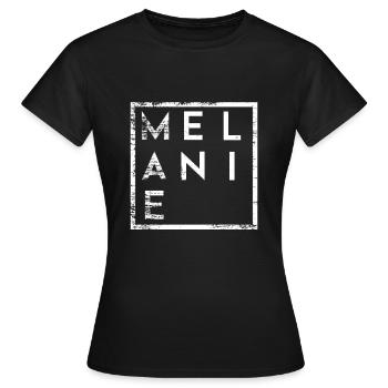 Melanie Minimalism - Women's T-Shirt - black - Front - AI Model Female 172 dark (172cm)