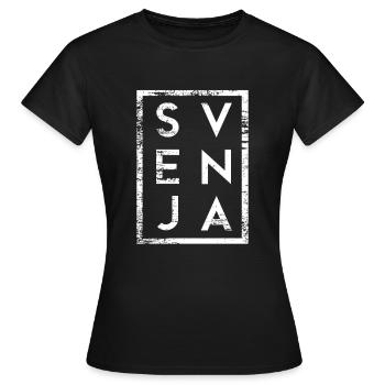 Svenja Minimalismus - Frauen T-Shirt - Schwarz - Vorne - AI Model Female 172 dark (172cm)