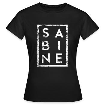 Sabine Minimalismus - Frauen T-Shirt - Schwarz - Vorne - AI Model Female 172 dark (172cm)