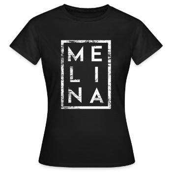 Melina Minimalisme - T-shirt Femme - noir - Devant - AI Model Female 172 dark (172cm)