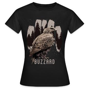 Buzzard Bird Watching Vintage Ornithologist - Women's T-Shirt - black - Front - AI Model Female 172 dark (172cm)