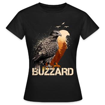 Buse Charognard Vautour Oiseau Vintage Forest - T-shirt Femme - noir - Devant - AI Model Female 172 dark (172cm)