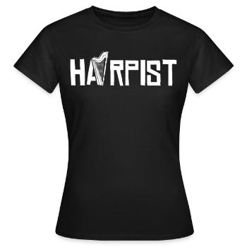 Harpist Harp Symphony Orchestra Music - Frauen T-Shirt - Schwarz - Vorne - AI Model Female 172 dark (172cm)