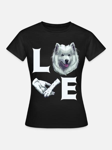 Love Samoyed Cute Dog Paw Pet Lover Hand - T-shirt dam - svart