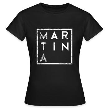 Martina Minimalismus - Frauen T-Shirt - Schwarz - Vorne - AI Model Female 172 dark (172cm)