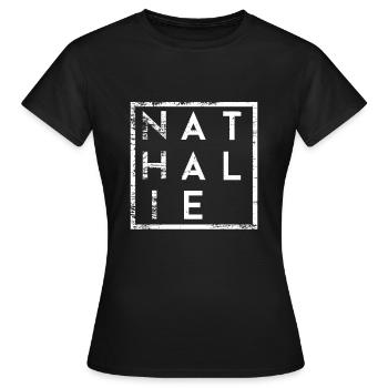 Nathalie Minimalisme - T-shirt Femme - noir - Devant - AI Model Female 172 dark (172cm)