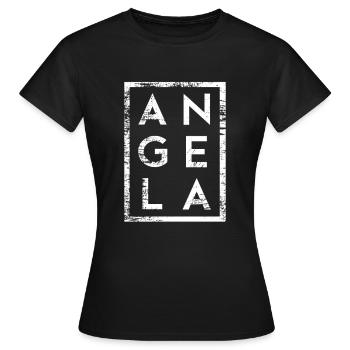 Angela Minimalismus - Frauen T-Shirt - Schwarz - Vorne - AI Model Female 172 dark (172cm)