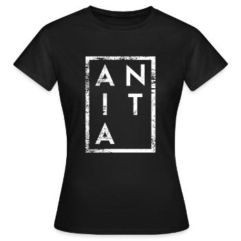 Anita Minimalismus - Frauen T-Shirt - Schwarz - Vorne - AI Model Female 172 dark (172cm)