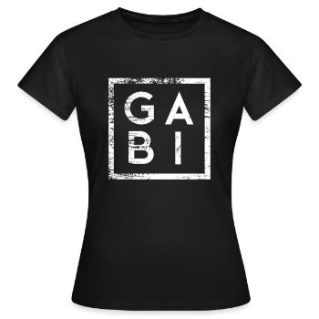 Gabi Minimalismus - Frauen T-Shirt - Schwarz - Vorne - AI Model Female 172 dark (172cm)