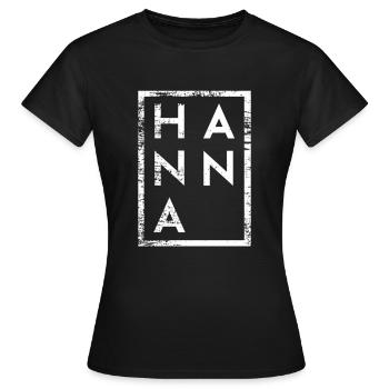 Hanna Minimalismus - Frauen T-Shirt - Schwarz - Vorne - AI Model Female 172 dark (172cm)