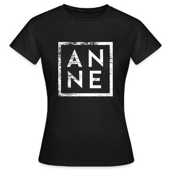 Anne Minimalismus - Frauen T-Shirt - Schwarz - Vorne - AI Model Female 172 dark (172cm)
