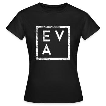 Eva Minimalismus - Frauen T-Shirt - Schwarz - Vorne - AI Model Female 172 dark (172cm)