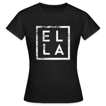 Ella Minimalismus - Frauen T-Shirt - Schwarz - Vorne - AI Model Female 172 dark (172cm)