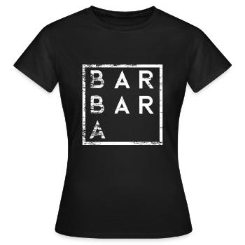 Barbara Minimalismus - Frauen T-Shirt - Schwarz - Vorne - AI Model Female 172 dark (172cm)